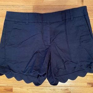J. Crew Navy Scallop Hem Women's Shorts
